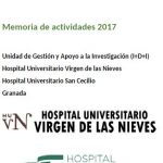 Memoria de actividades de la Unidad de Gestión de Apoyo a la Investigación