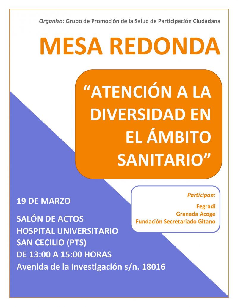 Mesa Redonda "Atención a la diversidad en el ámbito sanitario"