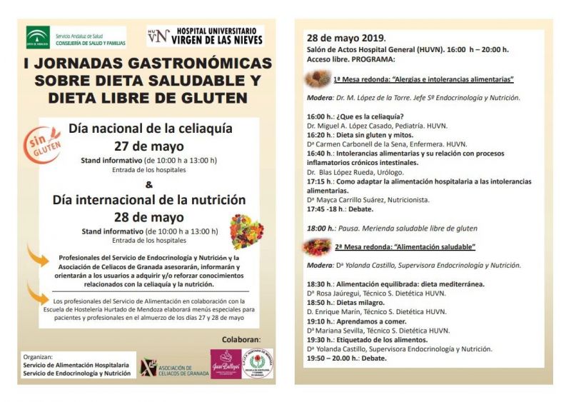 I Jornadas Gastronómicas sobre Dieta Saludable y Dieta Libre de Gluten