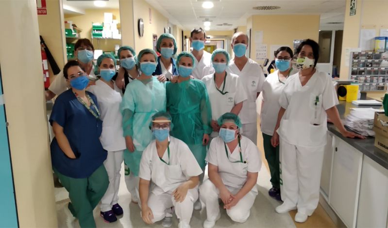 El Hospital  acoge el segundo ensayo en humanos del respirador diseñado en Málaga, 'Andalucía Respira'