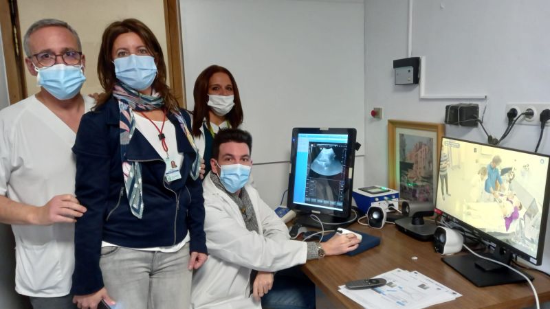 El Hospital Virgen de las Nieves hace ecografías a distancia a pacientes del Hospital de Alcalá la Real