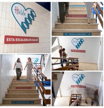 El Edificio de Gobierno impulsa la salud y la sostenibilidad transformando sus escaleras con frases motivadoras